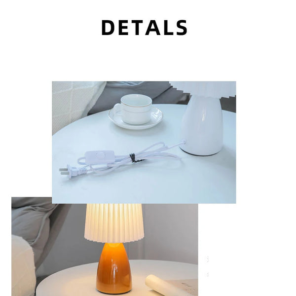 Ceramic night light with milkshake effect