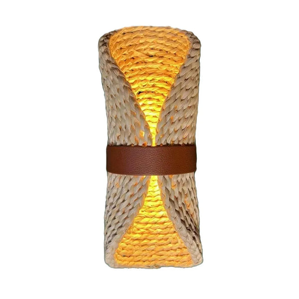 Retro Japanese rattan wall lamp, handmade accessory