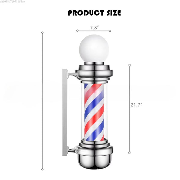 Cylindrical rotating light for beauty salon