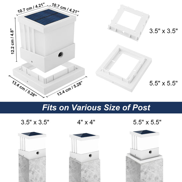1/2/4 Packs Solar Light, Column Light, Solar Fence Light, IP65, Solar Lamp