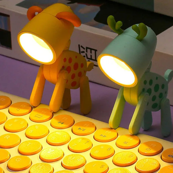 Mini LED Foldable Table Night Light Cute Animal Light
