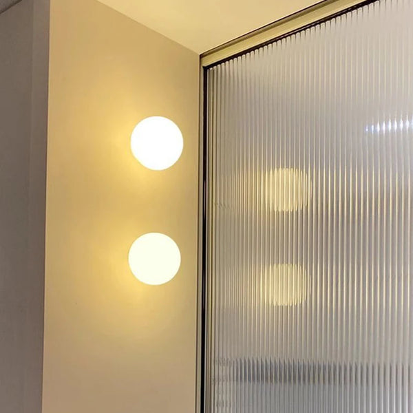 Minimalist white glass LED light