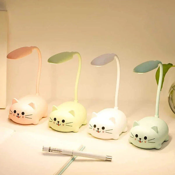 Mini Cute Cat Night Light USB Charging Foldable Small LED Desk Lamp