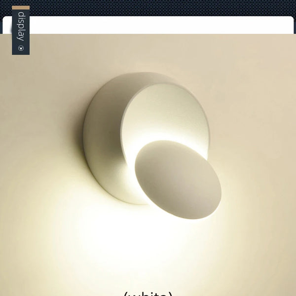 Modern 5W LED wall light with 350 degree rotation