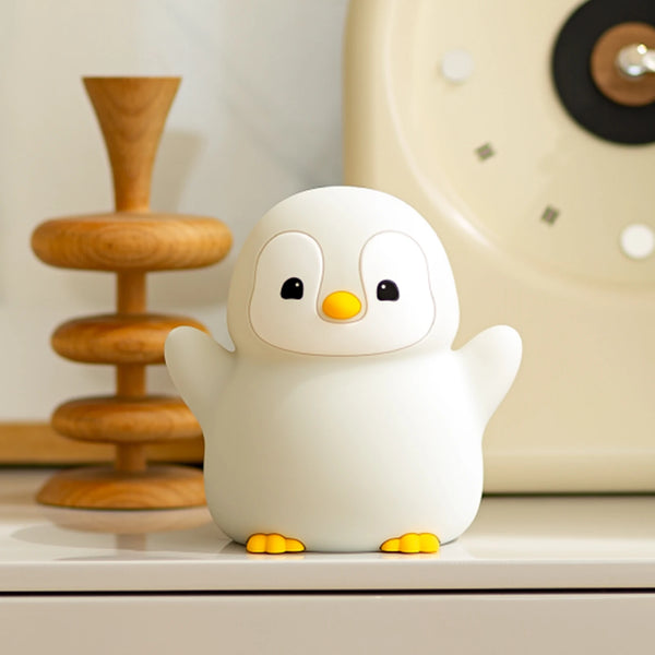cute penguin silicone lamp