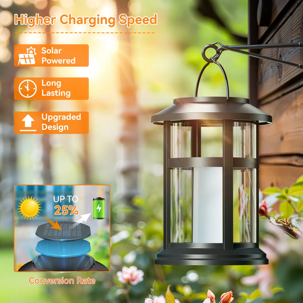 2/4-Pack Solar Flame LED Lanterns – 2 Modes Outdoor Lighting for Yard, Garden & Camping