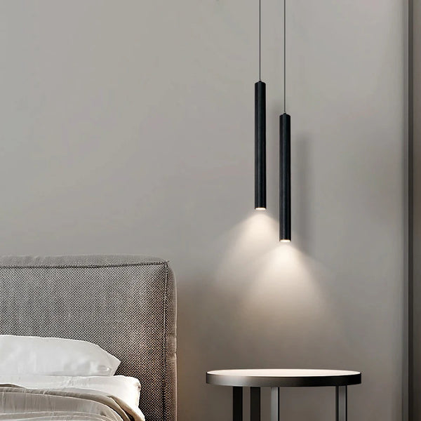 Modern Nordic LED Pendant Light, Double Head Pendant Light, Decorative Tube, Cylinder, Tube, Chandelier