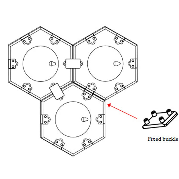 Lâmpada Quântica LED RGB WIFI Hexágono Luz Noturna LED
