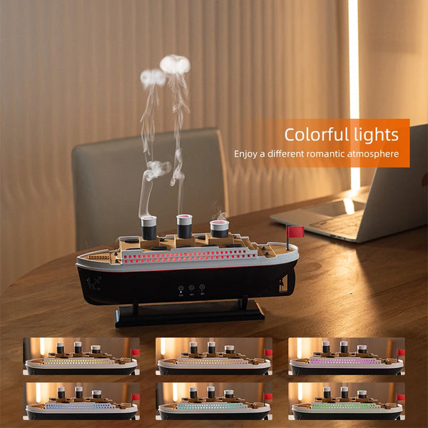 Retro Boat Air Humidifier Ultrasonic Aromatherapy Diffuser