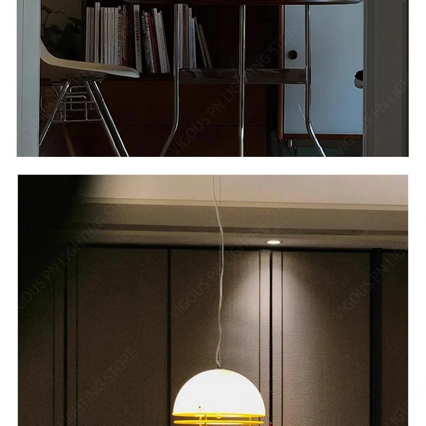 Modern Nordic sunset light acrylic glass pendant light indoor chandelier