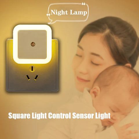 Plug-in Square LED Night Light with Sensor Control