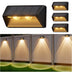 4-Pack Solar LED Fence Lights – Cool/Warm White for Outdoor Steps & Walls