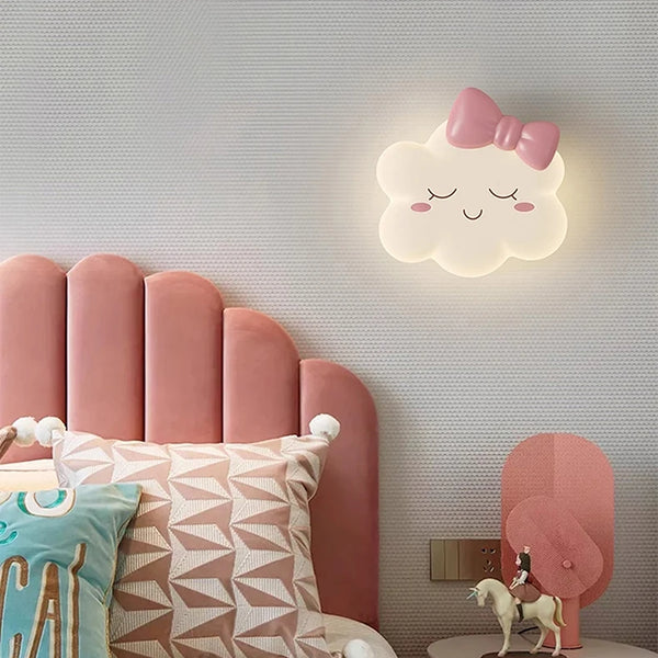 Fluffy Cloud Wall Lamps Yellow Pink Blue