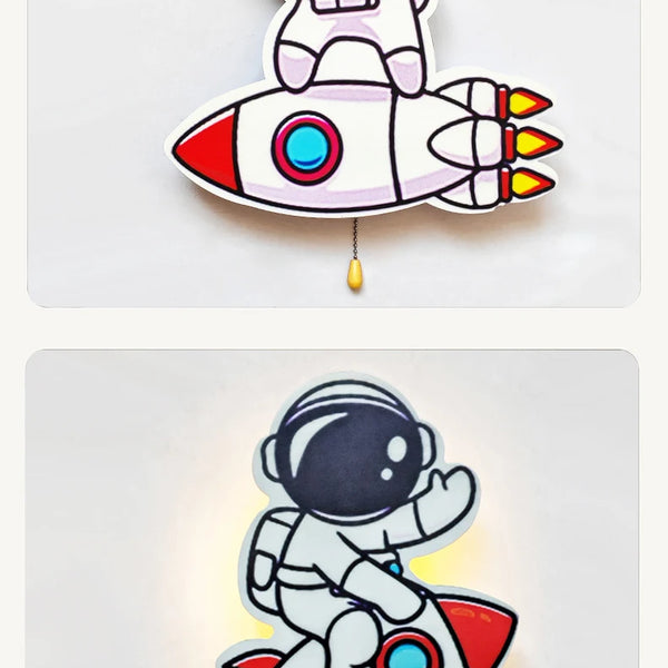 Wireless wall lamp with creative astronaut bulbs